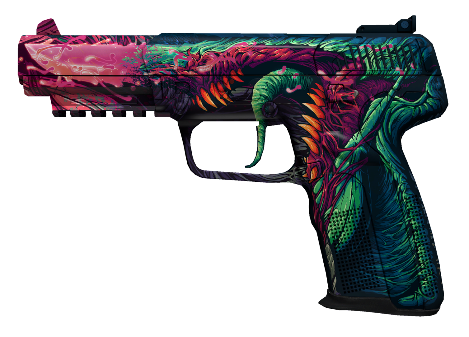 Скин seven. Hyper Beast. Five Seven Hyper Beast Battle-scarred. Five Seven Skin. Скин скоростной зверь в КС го.